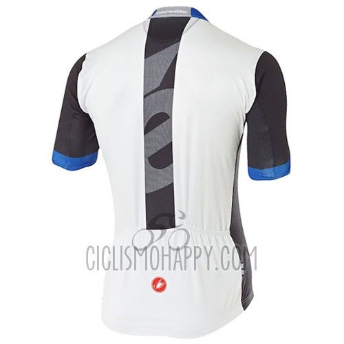 Castelli Cervelo Cycling Jersey Bib Short 2016 Men Short Sleeve White Blue
