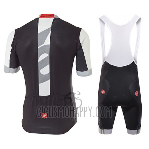 Castelli Cervelo Cycling Jersey Bib Short 2016 Men Short Sleeve White Gray