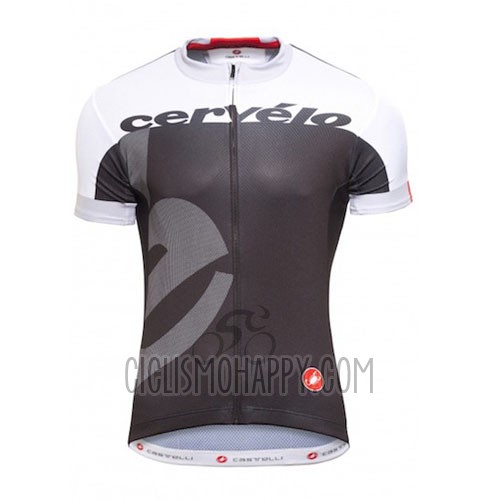 Castelli Cervelo Cycling Jersey Bib Short 2016 Men Short Sleeve White Gray