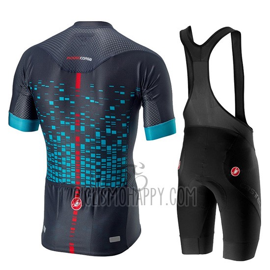 Castelli Climber's 2.0 Cycling Jersey Bib Short 2019 Men Short Sleeve Black Sky Blue