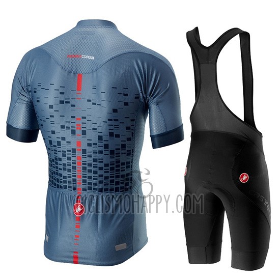 Castelli Climber's 2.0 Cycling Jersey Bib Short 2019 Men Short Sleeve Gray Blue