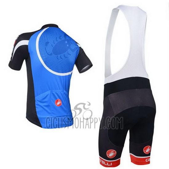 Castelli Cycling Jersey Bib Short 2013 Men Short Sleeve Black and Blue
