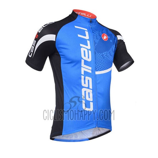 Castelli Cycling Jersey Bib Short 2013 Men Short Sleeve Black and Blue