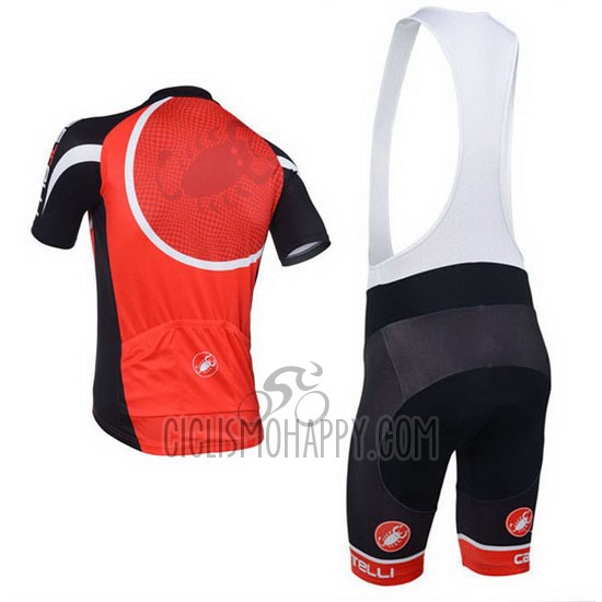 Castelli Cycling Jersey Bib Short 2013 Men Short Sleeve Black and Red