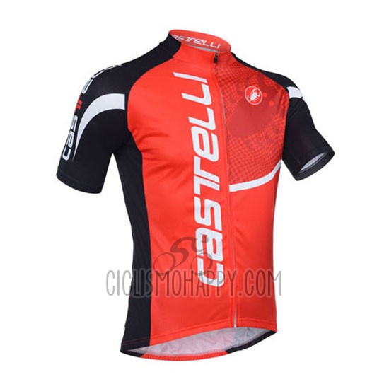 Castelli Cycling Jersey Bib Short 2013 Men Short Sleeve Black and Red