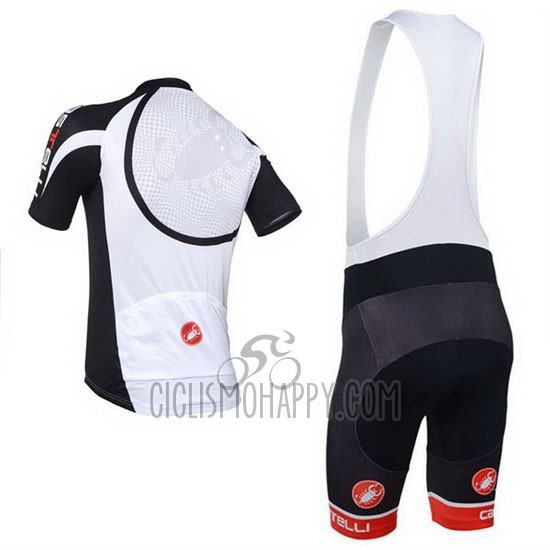 Castelli Cycling Jersey Bib Short 2013 Men Short Sleeve Black and White