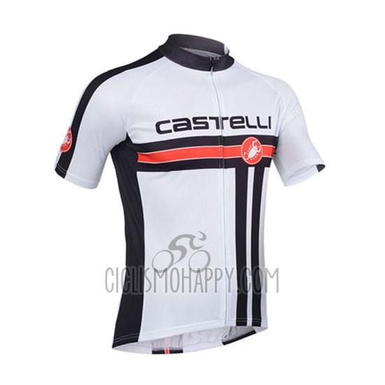 Castelli Cycling Jersey Bib Short 2013 Men Short Sleeve White