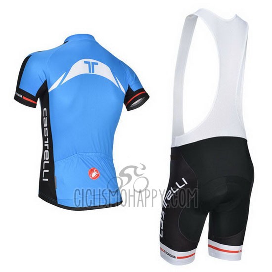 Castelli Cycling Jersey Bib Short 2014 Men Short Sleeve Blue and Black