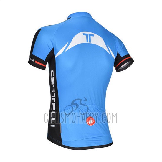 Castelli Cycling Jersey Bib Short 2014 Men Short Sleeve Blue and Black