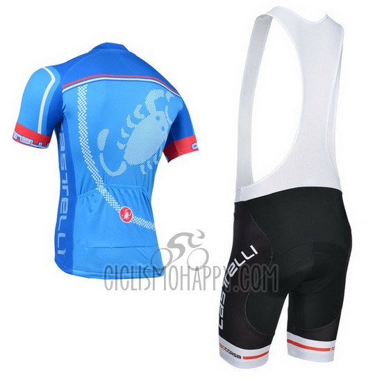 Castelli Cycling Jersey Bib Short 2014 Men Short Sleeve Sky Blue
