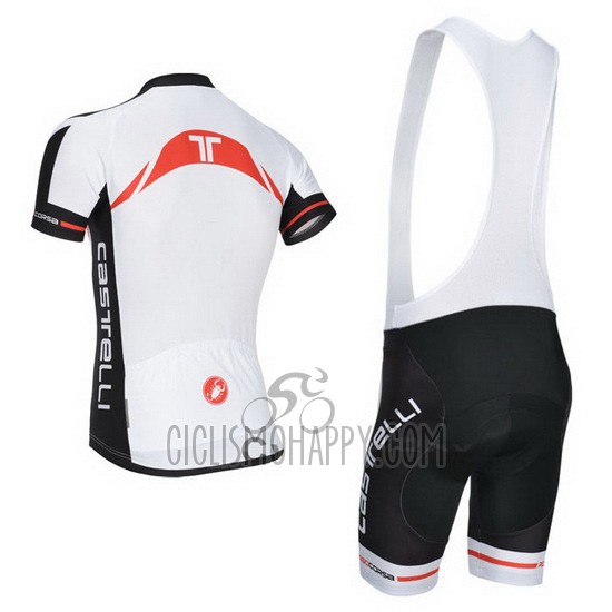Castelli Cycling Jersey Bib Short 2014 Men Short Sleeve White