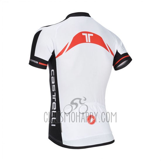 Castelli Cycling Jersey Bib Short 2014 Men Short Sleeve White