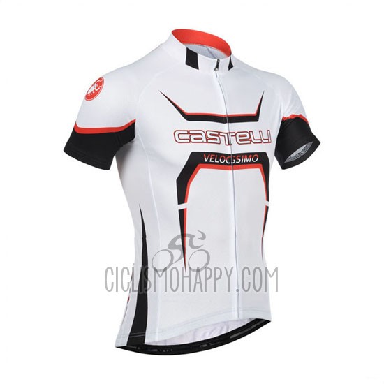 Castelli Cycling Jersey Bib Short 2014 Men Short Sleeve White and Orange