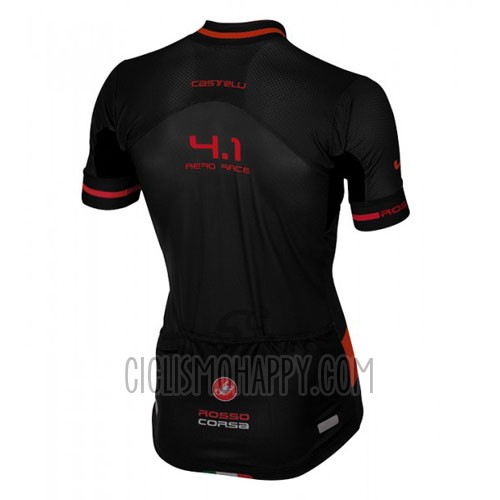 Castelli Cycling Jersey Bib Short 2016 Men Short Sleeve Black