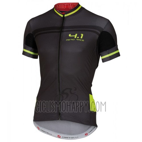 Castelli Cycling Jersey Bib Short 2016 Men Short Sleeve Black and Green