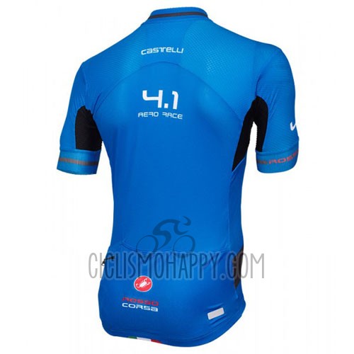 Castelli Cycling Jersey Bib Short 2016 Men Short Sleeve Black and Sky Blue
