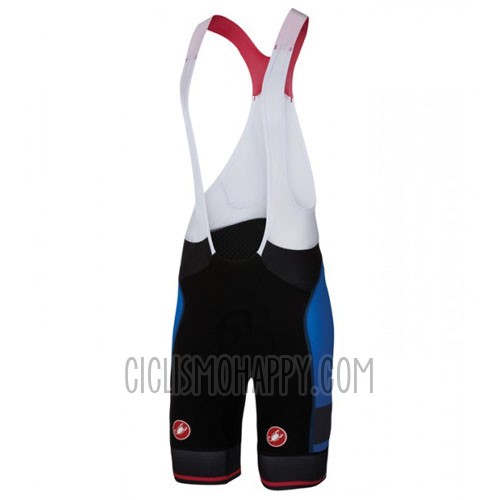 Castelli Cycling Jersey Bib Short 2016 Men Short Sleeve Black and Sky Blue