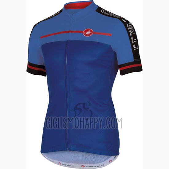 Castelli Cycling Jersey Bib Short 2016 Men Short Sleeve Blue
