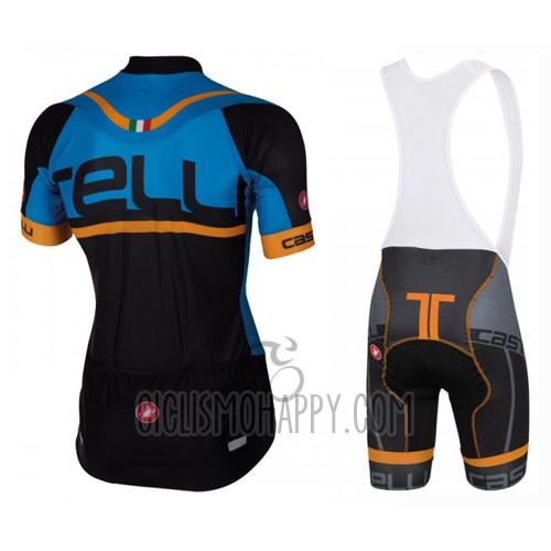 Castelli Cycling Jersey Bib Short 2016 Men Short Sleeve Blue Black