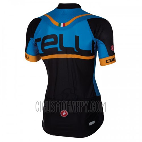 Castelli Cycling Jersey Bib Short 2016 Men Short Sleeve Blue Black