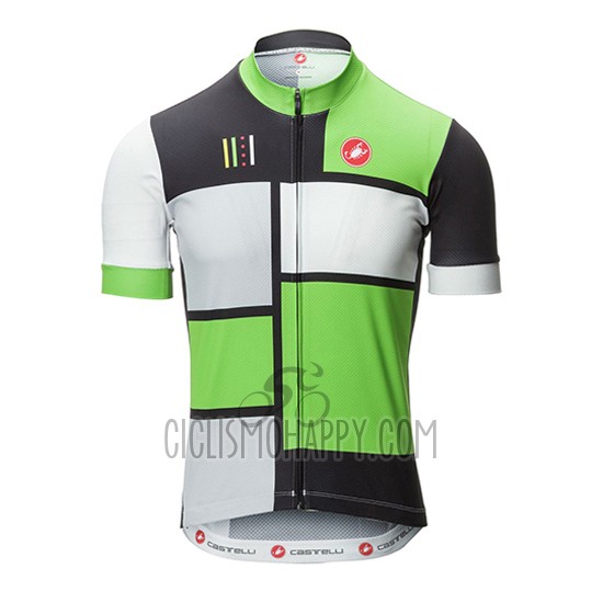 Castelli Cycling Jersey Bib Short 2016 Men Short Sleeve Green and Black
