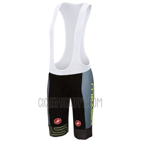 Castelli Cycling Jersey Bib Short 2016 Men Short Sleeve Green and Gray