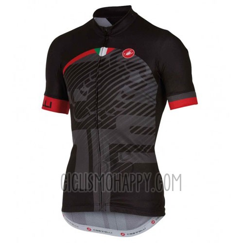 Castelli Cycling Jersey Bib Short 2016 Men Short Sleeve Red Black