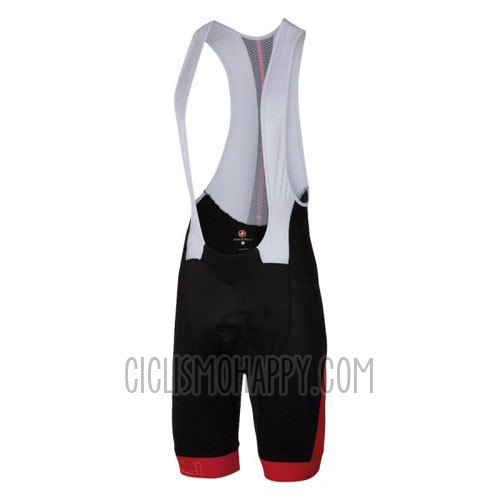 Castelli Cycling Jersey Bib Short 2016 Men Short Sleeve Red and White