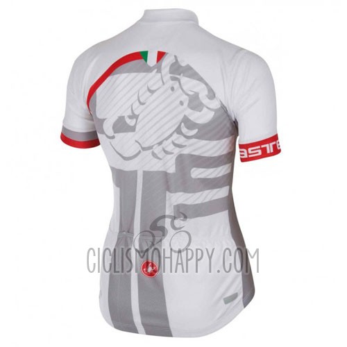 Castelli Cycling Jersey Bib Short 2016 Men Short Sleeve White and Red