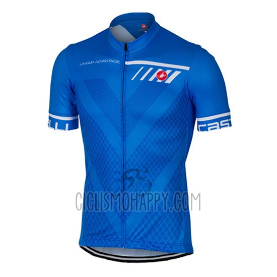 Castelli Cycling Jersey Bib Short 2017 Men Short Sleeve Blue