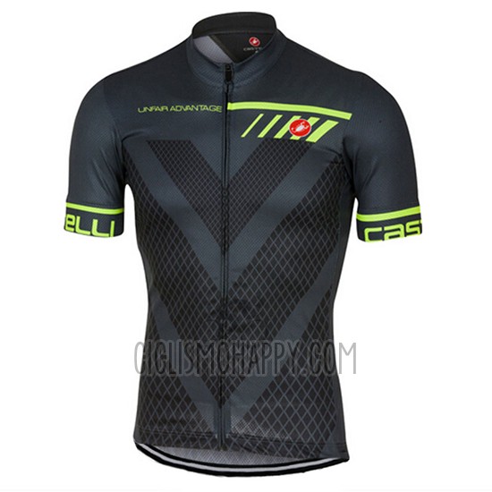 Castelli Cycling Jersey Bib Short 2017 Men Short Sleeve Deep Gray