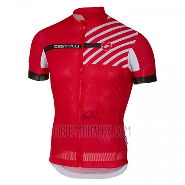 Castelli Cycling Jersey Bib Short 2017 Men Short Sleeve Free AR Red