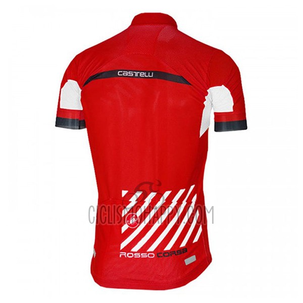 Castelli Cycling Jersey Bib Short 2017 Men Short Sleeve Free AR Red