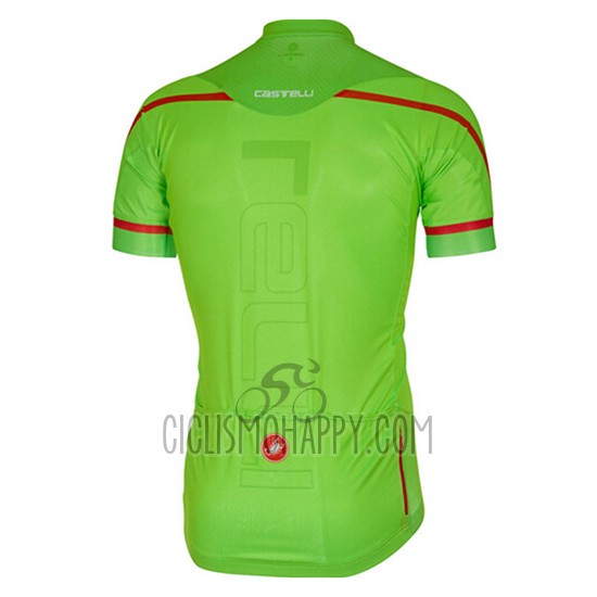 Castelli Cycling Jersey Bib Short 2017 Men Short Sleeve Green