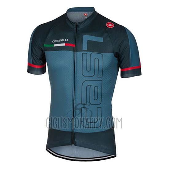 Castelli Cycling Jersey Bib Short 2017 Men Short Sleeve Green Militare