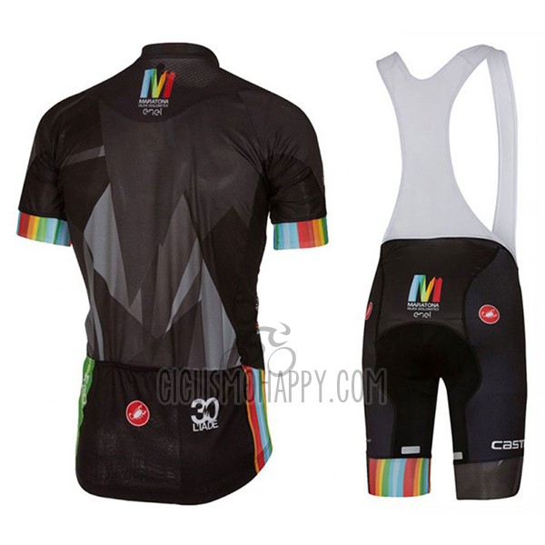 Castelli Cycling Jersey Bib Short 2017 Men Short Sleeve Maratona Black