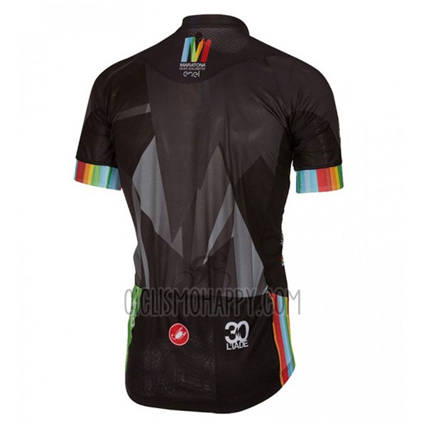 Castelli Cycling Jersey Bib Short 2017 Men Short Sleeve Maratona Black