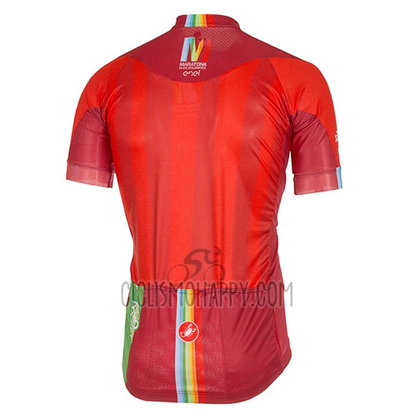 Castelli Cycling Jersey Bib Short 2017 Men Short Sleeve Maratone Red