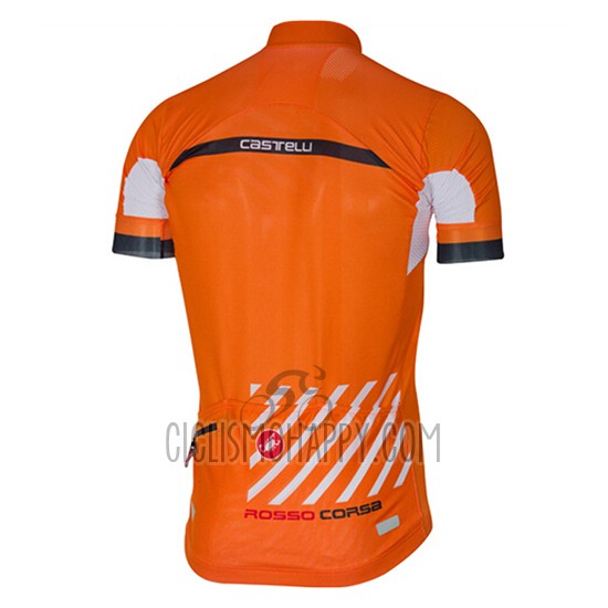 Castelli Cycling Jersey Bib Short 2017 Men Short Sleeve Orange