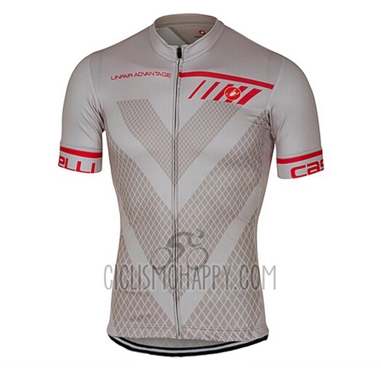 Castelli Cycling Jersey Bib Short 2017 Men Short Sleeve Silver