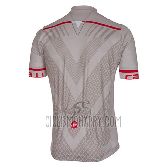 Castelli Cycling Jersey Bib Short 2017 Men Short Sleeve Silver