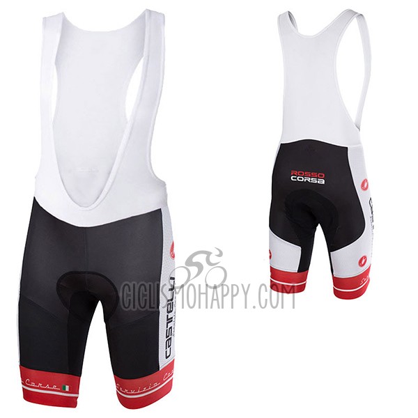 Castelli Cycling Jersey Bib Short 2017 Men Short Sleeve White and Black