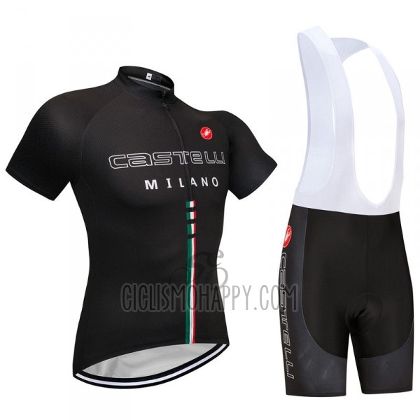 Castelli Cycling Jersey Bib Short 2018 Men Short Sleeve Black