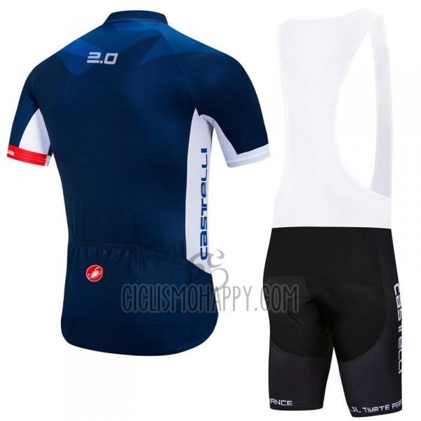 Castelli Cycling Jersey Bib Short 2018 Men Short Sleeve Dark Blue