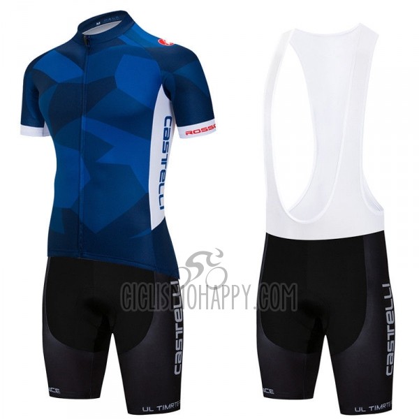 Castelli Cycling Jersey Bib Short 2018 Men Short Sleeve Dark Blue