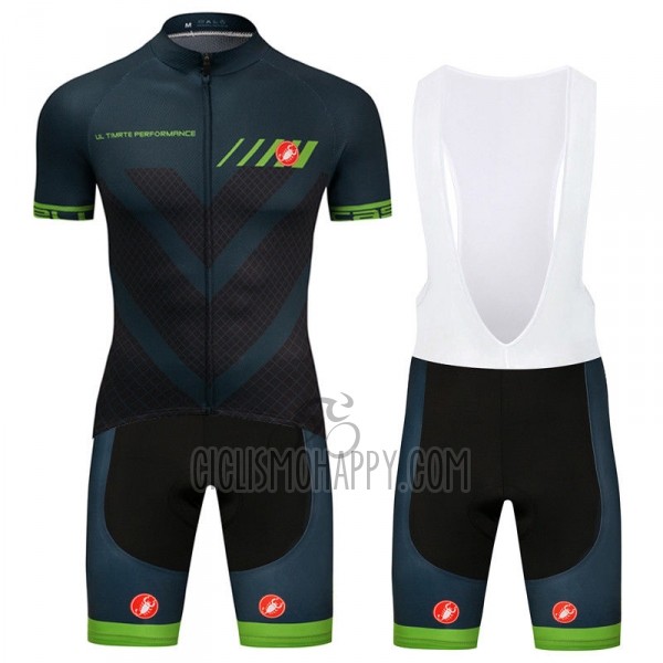 Castelli Cycling Jersey Bib Short 2018 Men Short Sleeve Dark Green