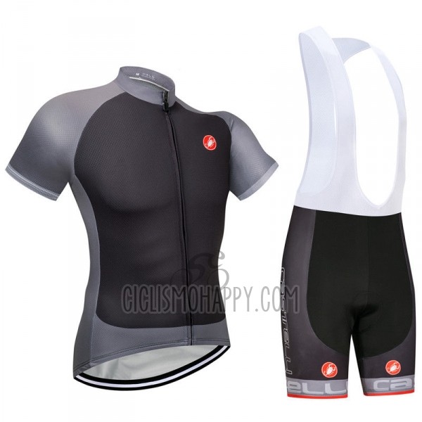 Castelli Cycling Jersey Bib Short 2018 Men Short Sleeve Gray