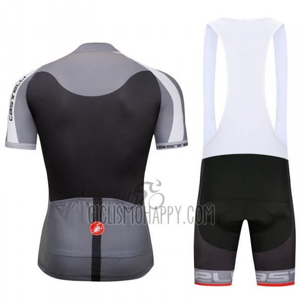 Castelli Cycling Jersey Bib Short 2018 Men Short Sleeve Gray