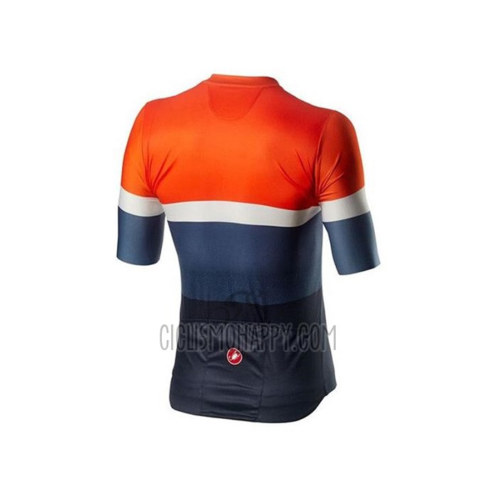 Castelli Cycling Jersey Bib Short 2020 Men Short Sleeve Orange White Blue