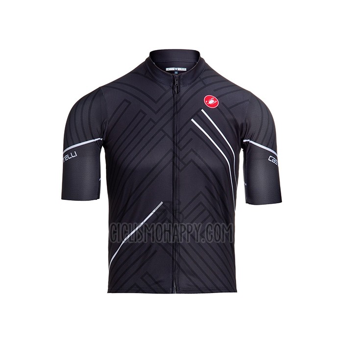Castelli Cycling Jersey Bib Short 2021 Men Short Sleeve Black White